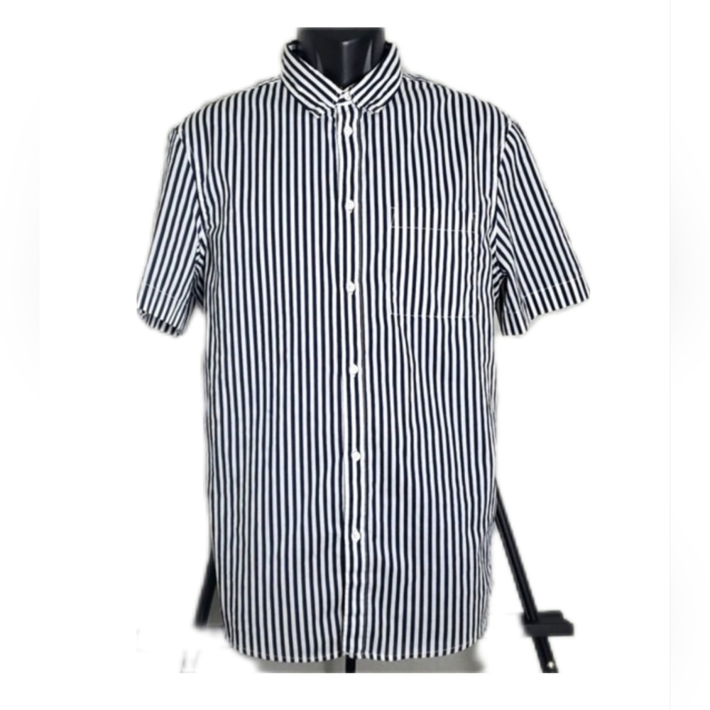 Men's H&M Casual Striped Button Down Shirt Size Medium